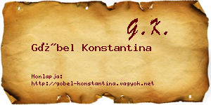 Göbel Konstantina névjegykártya